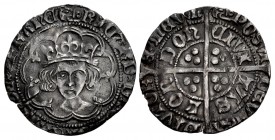 YORK (Restored). Richard III. 1483-1485. AR Groat (25mm, 2.90 g, 4h). Type 2b. London mint; im: boar’s head 2. Struck 20 July 1483–June 1484.