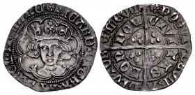 YORK (Restored). Richard III. 1483-1485. AR Groat (27mm, 2.93 g, 4h). Type 3. London mint; im: halved sun & rose 2. Struck June 1484–22 August 1485.