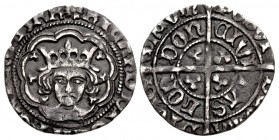 YORK (Restored). Richard III. 1483-1485. AR Halfgroat (19mm, 1.47 g, 2h). Type 3. London mint; im: halved sun & rose 2/–. Struck June 1484–22 August 1...