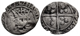 YORK (Restored). Richard III. 1483-1485. AR Penny (15mm, 0.48 g, 7h). Type 2b. London mint; im: boar’s head 1/–. Struck 20 July 1483–June 1484.