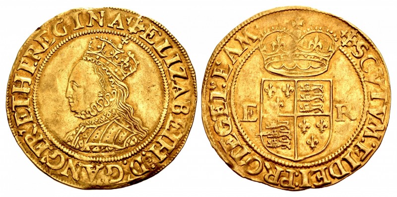 TUDOR. Elizabeth I. 1558-1603. AV Half Pound (31mm, 5.46 g, 5h). First–Fourth is...