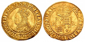TUDOR. Elizabeth I. 1558-1603. AV Half Pound (31mm, 5.46 g, 5h). First–Fourth issues. Tower (London) mint; im: cross-crosslet. Struck 1560-1561.