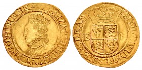 TUDOR. Elizabeth I. 1558-1603. AV Half Pound (30mm, 5.60 g, 5h). First–Fourth issues. Tower (London) mint; im: castle. Struck 1569-1571.