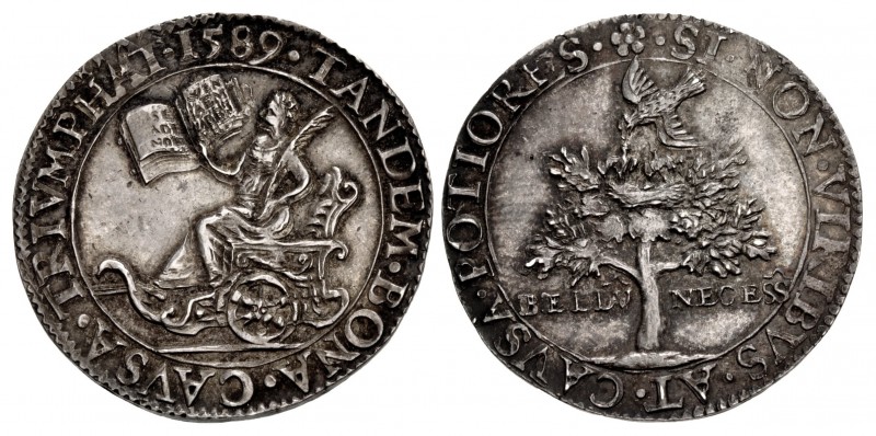 TUDOR. temp. Elizabeth I. 1558-1603. AR Jeton (30mm, 6.19 g, 12h). Thanksgiving ...