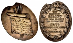 HANOVER. temp. George III. 1760-1820. Gilt AR ‘Pallet’ Medal (64mm, 63.57 g). Honorary Pallet of the Society for Promoting Arts, Manufactures, & Comme...