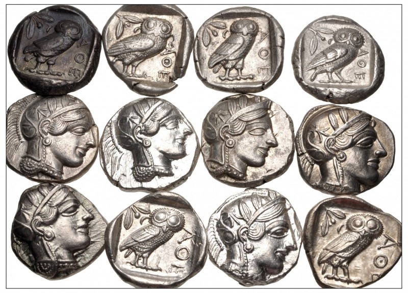 GREEK. Central & Southern Greece. Lot of twenty-five (25) AR Tetradrachms of Ath...