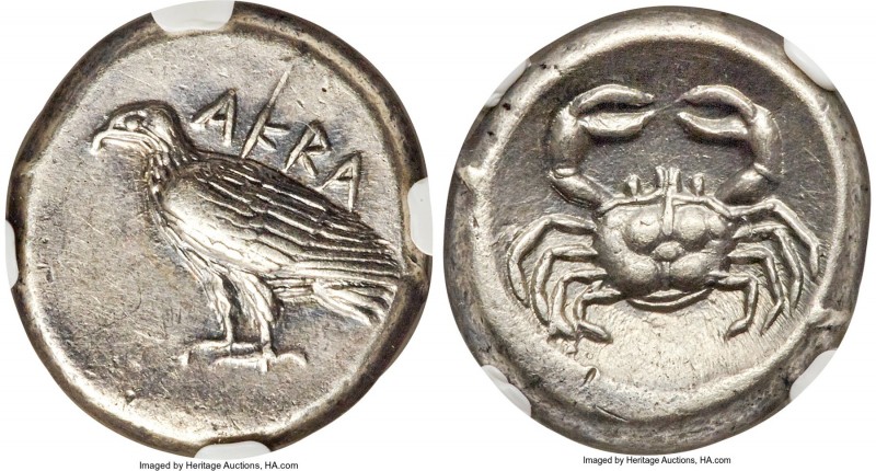 SICILY. Acragas. Ca. 510-470 BC. AR didrachm (19mm, 8.67 gm, 10h). NGC Choice XF...