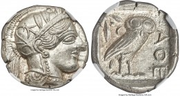 ATTICA. Athens. Ca. 440-404 BC. AR tetradrachm (24mm, 17.20 gm, 2h). NGC MS 5/5 - 5/5. Mid-mass coinage issue. Head of Athena right, wearing crested A...