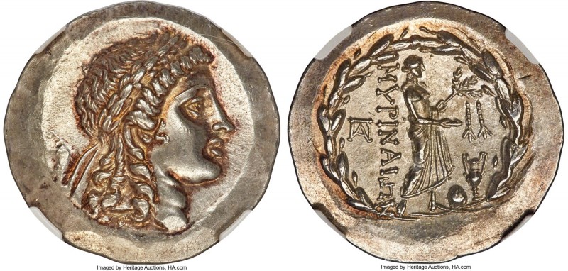 AEOLIS. Myrina. Ca. mid-2nd century BC. AR tetradrachm (32mm, 17.01 gm, 12h). NG...