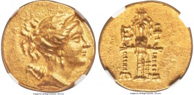 IONIA. Ephesus. Ca. 133-88 BC. AV stater (19mm, 8.47 gm, 11h). NGC Choice AU 5/5 - 4/5. First series, ca. 133-100 BC. Draped bust of Artemis right, ha...