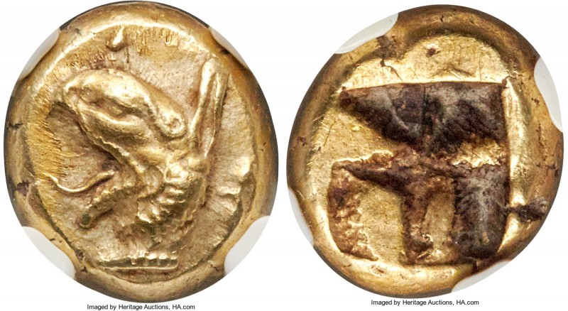 IONIA. Phocaea. Ca. 625-522 BC. EL sixth-stater or hecte (11mm, 2.61 gm). NGC AU...