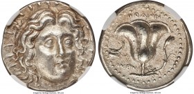 CARIAN ISLANDS. Rhodes. Ca. 230-205 BC. AR tetradrachm (25mm, 13.44 gm, 1h). NGC Choice XF 5/5 - 3/5, Fine Style. Ca. mid-late 220s BC, Ameinias, magi...