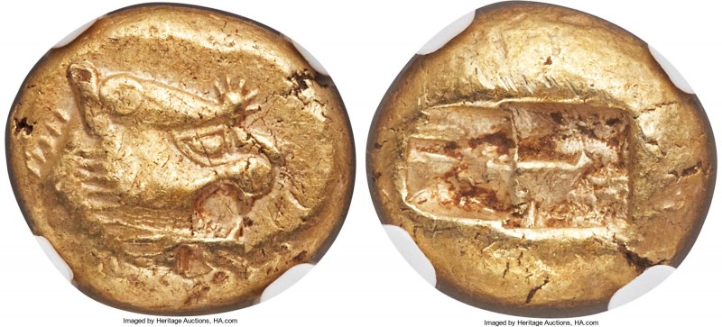 LYDIAN KINGDOM. Alyattes or Walwet (ca. 610-546 BC). EL third-stater or trite (1...