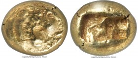 LYDIAN KINGDOM. Alyattes or Walwet (ca. 610-546 BC). EL sixth-stater or hecte (10mm, 2.40 gm). NGC Choice XF 3/5 - 4/5. Uninscribed, Lydo-Milesian sta...