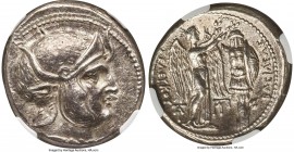 SELEUCID KINGDOM. Seleucus I Nicator (312-281 BC). AR tetradrachm (26mm, 17.22 gm, 11h). NGC AU 5/5 - 5/5. Susa, ca. 305/4-295 BC. Head of Seleucus I ...