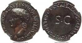 Germanicus (died AD 19). AE as (29mm, 12.09 gm, 12h). NGC Choice XF 5/5 - 4/5. Rome, AD 37-38. GERMANICVS CAESAR TI AVGVST F DIVI AVG N, bare head of ...