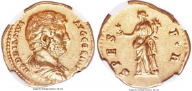 Hadrian (AD 117-138). AV aureus (20mm, 7.21 gm, 5h). NGC Choice XF 5/5 - 5/5, Fine Style. Rome, ca. AD 130-138. HADRIANVS-AVG COS III P P, bare headed...