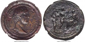 Antoninus Pius, as Augustus (AD 138-161). AE medallion (41mm, 59.64 gm, 11h). NGC VF 4/5 - 2/5, Fine Style, light smoothing. Rome, AD 158. ANTONINVS A...