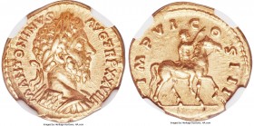 Marcus Aurelius, as Augustus (AD 161-180). AV aureus (20mm, 7.20 gm, 12h). NGC Choice XF 5/5 - 5/5. Rome, AD 174. M ANTONINVS-AVG TR P XXVIII, laureat...