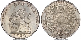 Insurrection 3 Florins 1790-(B) MS63 NGC, Brussels mint, KM50, Dav-1285. Struck as a one-year type in a total mintage of only 44,000. Sharply realized...