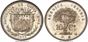 Republic 10 Centavos 1875-GW MS64 NGC, San Jose mint, KM121. Struck after the re-opening of the San Jose mint in 1875 following a former closure due t...