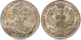 Italian Colony. Vittorio Emanuele III Tallero 1918-R MS65 PCGS, Rome mint, KM5. A verifiable jewel of the type defined by fully lustrous surfaces, she...
