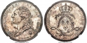 Louis XVI silver Proof Essai Ecu 1786-A PR65 NGC, Paris mint, VG-90, Ciani-2202. Edge: DOMINE SALVUM FAC REGEM. A remarkable gem representative dresse...