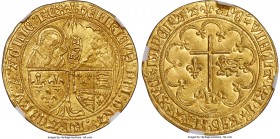 Anglo-Gallic. Henry VI (1422-1461) gold Salut d'Or ND (1423-1453) MS63 NGC, St. Lo mint, Lis mm, Fr-301, Elias-271e (RR). 27mm. 3.49gm. (lis) hЄNRICVS...