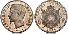 Napoleon III 5 Francs 1854-A MS65 PCGS, Paris mint, KM782.1, Gad-734. An enchanting example of this popular denomination; immensely sleek gem surfaces...