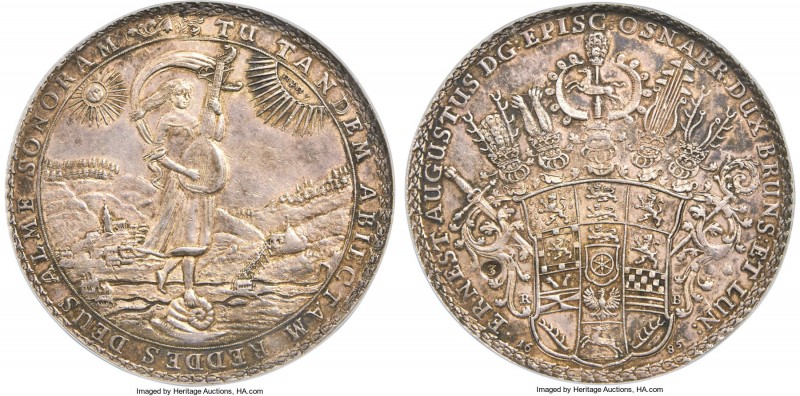 Brunswick-Wolfenbüttel. Rudolf August 3 Taler 1685-RB AU58 NGC, KM564, Dav-LS111...