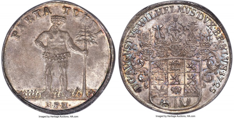 Brunswick-Wolfenbüttel. August Wilhelm Taler 1725-EPH MS63 NGC, Zellerfeld mint,...