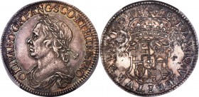 Oliver Cromwell 1/2 Crown 1658 UNC Details (Tooled) PCGS, KM-B207, S-3227A, ESC-252. Tooled in antiquity to smooth elements of the surfaces, leaving b...