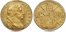 Charles II gold Guinea 1680 UNC Details (Repaired) PCGS, KM440.1, S-3344. The single finest graded Charles II Guinea of this year, previously graded M...