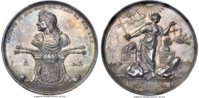 James II silver Specimen "Duke of Monmouth and Argyle Beheaded" Medal 1685 SP60 PCGS, Eimer-281, MI-I-615/27. 61mm. Edge plain. By R. Arondeaux. The D...