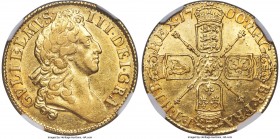 William III gold Guinea 1700 AU55 NGC, KM498.1, S-3460. A superb Almost Uncirculated Guinea and a very difficult type to locate, as the Great Recoinag...