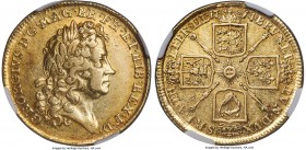 George I gold "Prince Elector" Guinea 1714 AU53 NGC, KM538, S-3628. A moderately circulated specimen of George I's most popular Guinea, the highpoints...