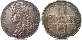 George II Crown 1746 AU58 NGC, KM585.3, S-3689. A very handsome near Mint State offering, peripheries darkly toned whilst the centers remain graphite-...