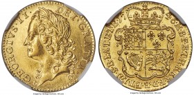 George II gold 1/2 Guinea 1746 MS62 NGC, KM580.1, S-3638A. A type which hardly ever enters Mint State, and even for its near-gem grade this piece appe...