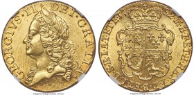 George II gold Guinea 1752 MS63 NGC, KM588, S-3680. The finest certified 1752 Guinea by NGC or PCGS, a glorious choice specimen with perfectly rendere...