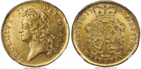 George II gold 2 Guineas 1738 AU53 NGC, KM576, S-3667B. Highpoint wear, yet with much sharpness remaining to the devices and abundant mint luster in t...