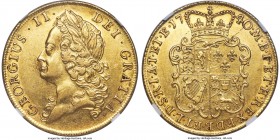 George II gold 2 Guineas 1740/39 AU58 NGC, KM578, S-3668. Lightly rubbed with some trivial scrapes to the reverse commensurate with the grade; an othe...