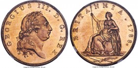 George III brown gilt-copper Proof Pattern 1/2 Penny 1788 PR66 NGC, Soho mint, KM-PnA63, Peck-966. By Taylor after Droz. Struck by W. J. Taylor from r...