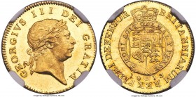George III gold 1/2 Guinea 1813 MS65+ S NGC, KM651, S-3737. Bestowed with both a "plus" and a "star" designation by NGC, and certified at the highest ...