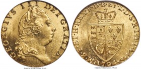 George III gold Guinea 1794 MS64 NGC, KM609, S-3729. Tied for finest certified in both NGC and PCGS's databases, a crisply-struck near-gem with dazzli...