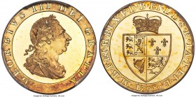 George III gilt-copper Proof Pattern Guinea 1798 PR66 Deep Cameo PCGS, Soho mint, KM-Pn64var., W&R-109var. By C. H. Kuchler. A fantastic Pattern of su...