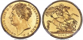 George IV gold 2 Pounds 1823 MS63 NGC, KM690, S-3798. A particularly well-made and Prooflike one-year type - this selection being no exception. The ne...