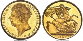 George IV gold 2 Pounds 1823 MS62 NGC, KM690, S-3798. Highly popular as a one-year portrait type, very finely preserved with abundant mint luster and ...