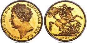 George IV gold 2 Pounds 1823 MS62 NGC, KM690, S-3798. Popular for its unique portrait of George IV, a butter-yellow specimen with mostly trivial conta...