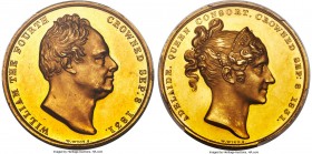 William IV gold Specimen "Coronation" Medal 1831 SP62 PCGS, BHM-1475, Eimer-1251. 34mm. By William Wyon. Only 1203 examples of this medal were produce...