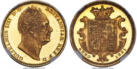 William IV gold Proof 1/2 Sovereign 1831 PR63 Ultra Cameo NGC, KM716, S-3830, W&R-267. Plain edge, small sized planchet. A conservatively graded jewel...